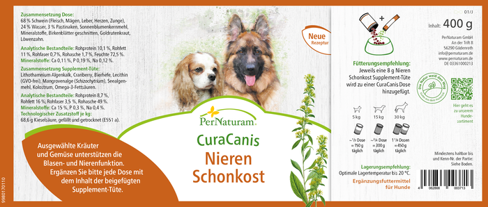 CuraCanis Nieren Schonkost (6 x 400 g)