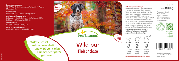 Fleischdose - Wild pur