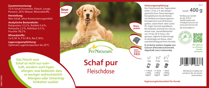 Fleischdose - Schaf pur