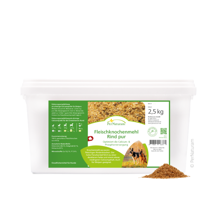 Fleischknochenmehl Rind pur 2,5 kg
