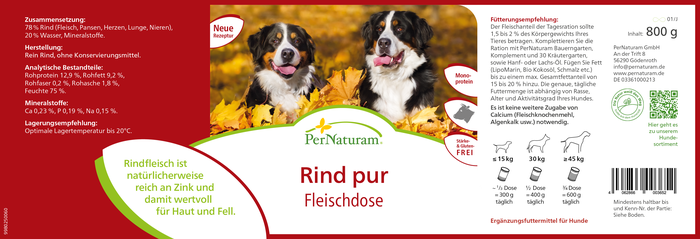 Fleischdose - Rind pur